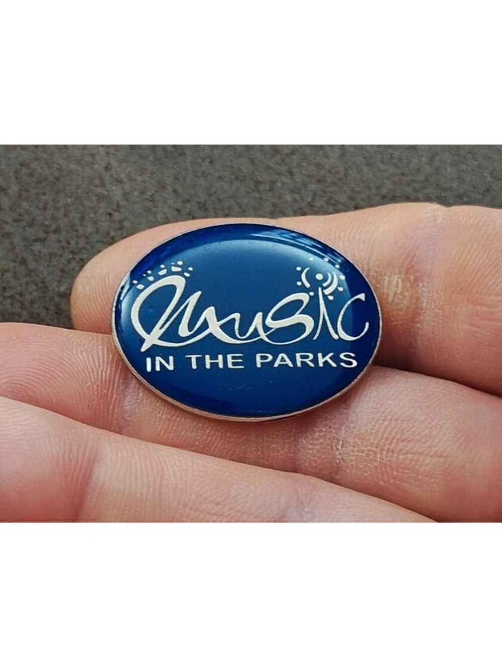 Music in the Parks Festival Collectibe Silver Tone Enamel Pin